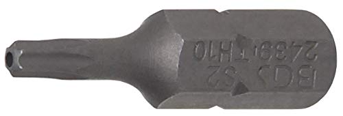 BGS 2439 | Bit | Länge 25 mm | Antrieb Außensechskant 6,3 mm (1/4") | T-Profil (für Torx) mit Bohrung T10 von BGS