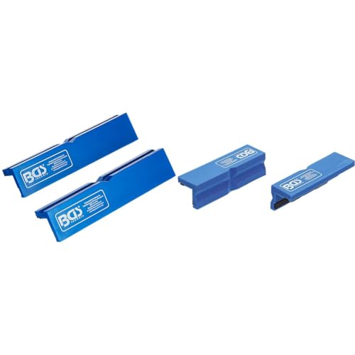 BGS 3046 | Schraubstock-Schutzbacken | 2-tlg. & 9796 | Schraubstock-Schutzbacken | 2-tlg. | Kunststoff | Breite 100 mm | mit Magnet | Alu | Schonbacken von BGS