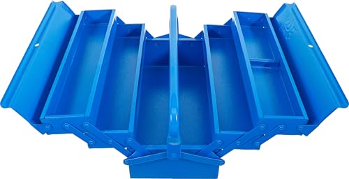 BGS 33000 | Metall-Werkzeugkasten | leer | 420 x 200 x 200 mm | 5 Fächer | Stahlblech von BGS
