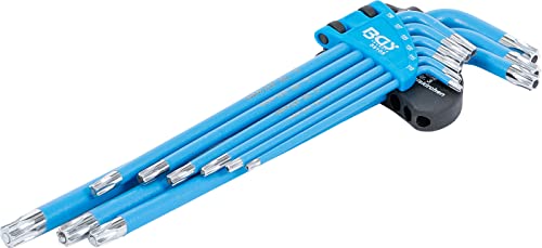 BGS 35105 | Winkelschlüssel-Satz | T-Profil (für Torx) / T-Profil (für Torx) mit Bohrung T10 - T50 | 9-tlg. von BGS