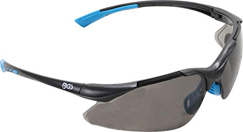 BGS 3628 | Schutzbrille | grau getönt | mit UV-Schutz 380 | kratzbeständige Gläser | Sicherheitsbrille von BGS