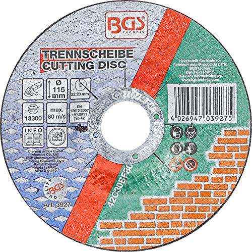 BGS 3927 | Trennscheibe für Stein | Ø 115 x 2,5 x 22,2 mm | Type 42 von BGS