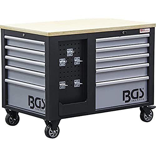 BGS 4199 | Werkstattwagen | 2 x 5 Schubladen | 1 Schrank | leer | abschließbar | massives Metall von BGS
