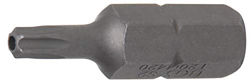 BGS 4420 | Bit | Länge 30 mm | Antrieb Außensechskant 8 mm (5/16") | T-Profil (für Torx) mit Bohrung T20 von BGS