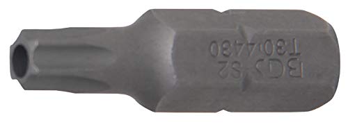BGS 4430 | Bit | Länge 30 mm | Antrieb Außensechskant 8 mm (5/16") | T-Profil (für Torx) mit Bohrung T30 von BGS