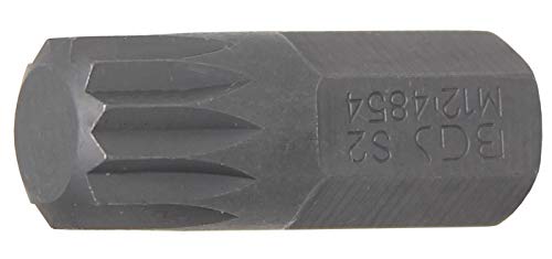 BGS 4854 | Bit | Länge 30 mm | Antrieb Außensechskant 10 mm (3/8") | Innenvielzahn (für XZN) M12 von BGS