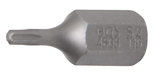 BGS 4868 | Bit | Länge 30 mm | Antrieb Außensechskant 10 mm (3/8") | T-Profil (für Torx) T15 von BGS