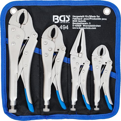 BGS 494 | Gripzangen-Satz | 4-tlg. | Gripzange 140 / 185 / 220 mm | Langbeck-Gripzange 175 mm | inkl. Tasche BGS 494 | Gripzangen-Satz | 4-tlg. | Gripzange 140 / 185 / 220 mm | Langbeck-Gripzange 175 mm | inkl. Tasche von BGS