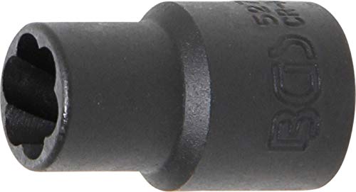BGS 5270 | Spiral-Profil-Steckschlüssel-Einsatz / Schraubenausdreher | 10 mm (3/8") | SW 10 mm von BGS