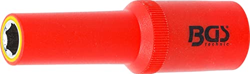 BGS 72060 | VDE-Steckschlüssel-Einsatz Sechskant | Antrieb Innenvierkant 12,5 mm (1/2") | SW 10 mm von BGS