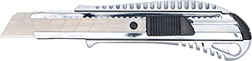 BGS 7958 | Abbrechmesser | Klingenbreite 18 mm | Zink-Druckguss | Cuttermesser | Teppichmesser | Universalmesser von BGS