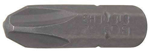 BGS 8187 | Bit | Länge 25 mm | Antrieb Außensechskant 6,3 mm (1/4") | Kreuzschlitz PH3 von BGS