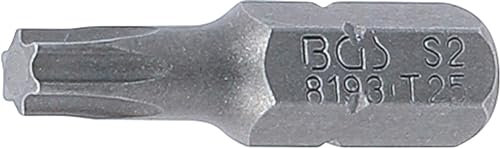 BGS 8193 | Bit | Länge 25 mm | Antrieb Außensechskant 6,3 mm (1/4") | T-Profil (für Torx) T25 von BGS