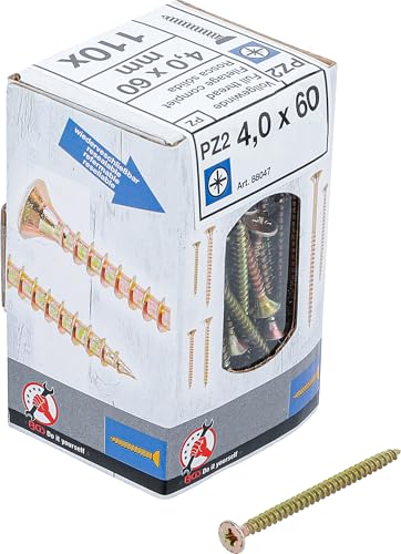 BGS Diy 88005 | Mehrzweckschrauben | T-Profil (für Torx) T20 | 4,0 x 50 mm | 120 Stück von BGS