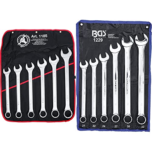 BGS Do it yourself 1185 | Maul-Ringschlüssel-Satz | 6-tlg. | XXL | SW 34-50 mm | inkl. Tetron-Rolltasche & 1229 | Maul-Ringschlüssel-Satz | 6-tlg. | extra lang | SW 21-32 mm BGS Do it yourself 1185 | Maul-Ringschlüssel-Satz | 6-tlg. | XXL | SW 34-50 mm | inkl. Tetron-Rolltasche & 1229 | Maul-Ringschlüssel-Satz | 6-tlg. | extra lang | SW 21-32 mm von BGS