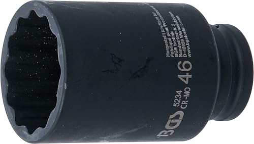 BGS 5234 | Kraft-Steckschlüssel-Einsatz Zwölfkant, tief | Antrieb Innenvierkant 12,5 mm (1/2") | SW 46 mm von BGS