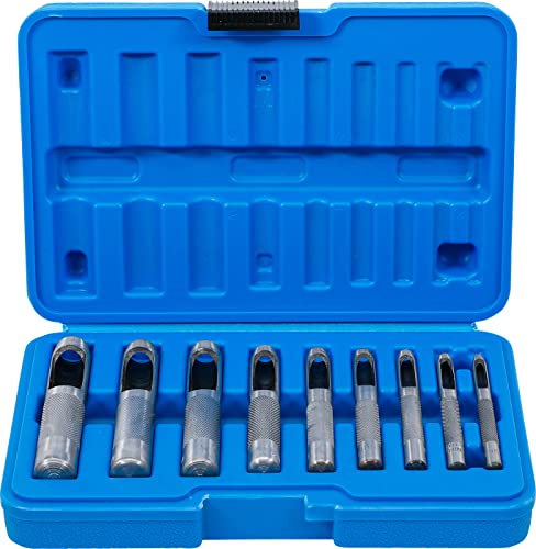 BGS 565 | Locheisen-Satz | 9-tlg. | 3 - 12 mm | inkl. Kunststoff-Koffer | Stanzeisen-Set von BGS