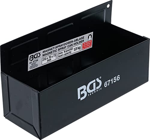 BGS 67156 | Magnet-Spraydosen-Ablage | 210 x 75 x 70 mm | 6 starke Magnete, Haltekraft ca. 1,8 kg von BGS