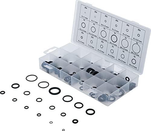 BGS 8044 | O-Ring-Sortiment | 225-tlg. | Ø 3 - 22 mm| aus NBR gefertigt | inkl. Sortimentskasten von BGS