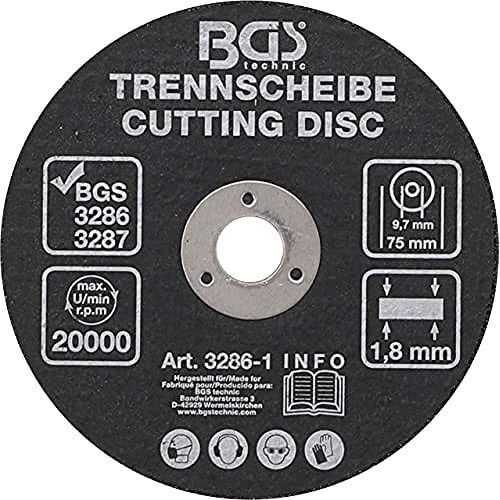 BGS 3286-1 | Trennscheibe | Ø 75 x 1,8 x 9,7 mm | passend für Druckluft-Trennschneider 3286 / 3287 von BGS