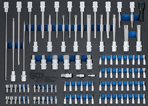 BGS 4017 | Werkstattwageneinlage 3/3: Bits und Bit-Einsätze | 104-tlg. | Steckschlüssel Stecknuss | CV-Stahl BGS 4017 | Werkstattwageneinlage 3/3: Bits und Bit-Einsätze | 104-tlg. | Steckschlüssel Stecknuss | CV-Stahl von BGS