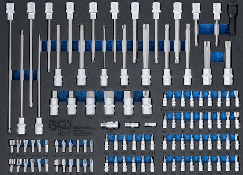 BGS 4017 | Werkstattwageneinlage 3/3: Bits und Bit-Einsätze | 104-tlg. | Steckschlüssel Stecknuss | CV-Stahl von BGS