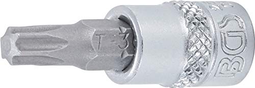 BGS Bit-Einsatz - Vierkant 6,3 mm (1/4") - T-Profil (für Torx) T30 von BGS