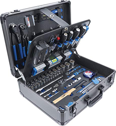 BGS 15501 | Werkzeugkoffer | 149-tlg. | Profi-Werkzeug | Alu-Koffer | gefüllt | abschließbar | Werkzeugkiste | Werkzeugbox von BGS