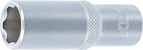 BGS 2605 | Steckschlüssel-Einsatz Super Lock, tief | 10 mm (3/8") | SW 15 mm | lang | Wellenprofil | CV-Stahl von BGS