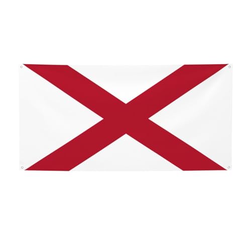 Alabama-Staatsflagge, Druck, alle Jahreszeiten, für drinnen und draußen, faltbar, Party-Banner, lebendig, reißfest Alabama-Staatsflagge, Druck, alle Jahreszeiten, für drinnen und draußen, faltbar, Party-Banner, lebendig, reißfest von BGSHJVF