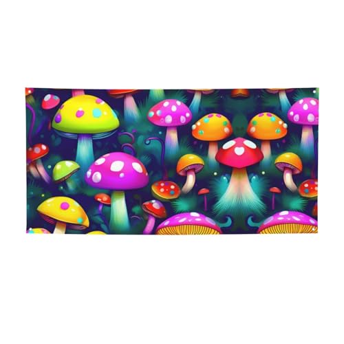 Bright Mushrooms Kunstdruck für alle Jahreszeiten, für drinnen und draußen, faltbar, Party-Banner, lebendig, reißfest Bright Mushrooms Kunstdruck für alle Jahreszeiten, für drinnen und draußen, faltbar, Party-Banner, lebendig, reißfest von BGSHJVF