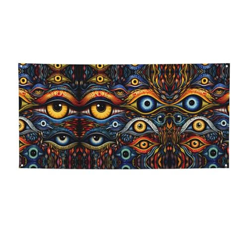 Faltbares Party-Banner mit Augenaufdruck, für drinnen und draußen, lebendig, reißfest von BGSHJVF