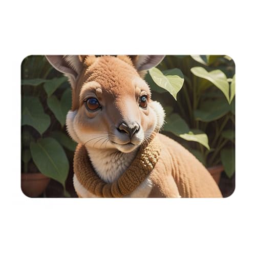 Funny for Kangaroo Zoo Print Ultra Thin Door Mat,Rug Perfect for Indoor Haustür, Hintertür, Terrasse und Eingangsbereich von BGSHJVF