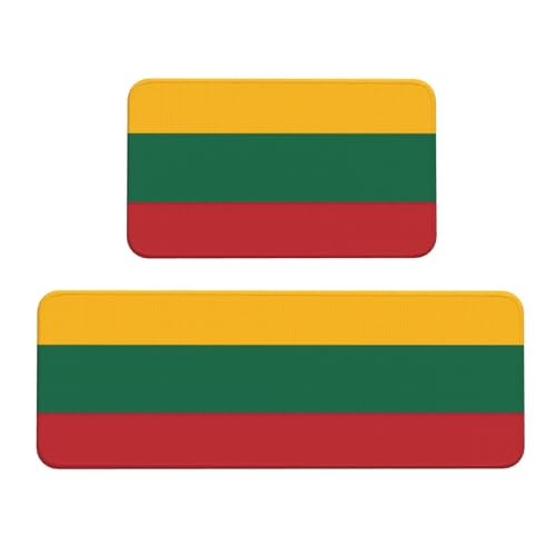 Küchenmatten mit Litauen-Motiv, waschbar, Küchenteppich, 2er-Set, für Heimdekoration, Küchenzubehör Küchenmatten mit Litauen-Motiv, waschbar, Küchenteppich, 2er-Set, für Heimdekoration, Küchenzubehör von BGSHJVF