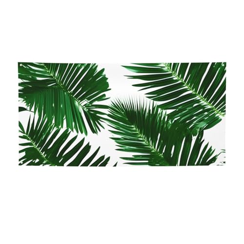 Süßes grünes Palmblatt-Druck, für alle Jahreszeiten, für drinnen und draußen, faltbar, Party-Banner, lebendig, reißfest von BGSHJVF