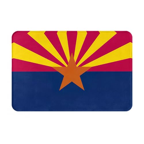 Ultradünne Fußmatte mit Arizona-Flagge, perfekt für Haustür, Hintertür, Terrasse und Eingangsbereich von BGSHJVF