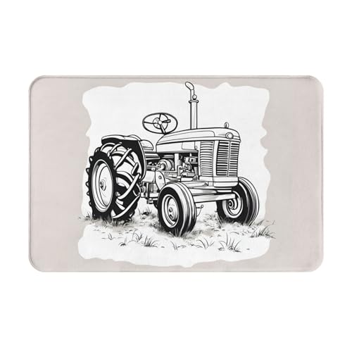 Ultradünne Fußmatte mit Cartoon-Traktor-Druck, perfekt für Haustür, Hintertür, Terrasse und Eingangsbereich von BGSHJVF