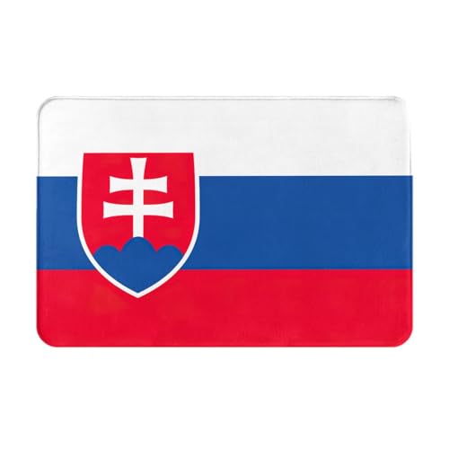 Ultradünne Fußmatte mit Flagge der Slowakei, perfekt für Haustür, Hintertür, Terrasse und Eingangsbereich von BGSHJVF