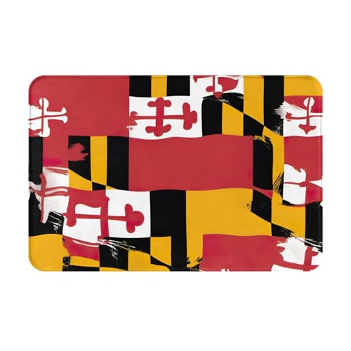 Ultradünne Fußmatte mit Maryland-Flagge, perfekt für Haustür, Hintertür, Terrasse und Eingangsbereich von BGSHJVF