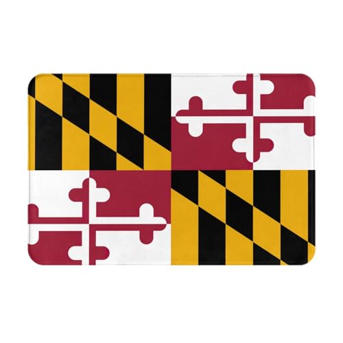 Ultradünne Fußmatte mit Maryland-Staatsflagge, perfekt für Haustür, Hintertür, Terrasse und Eingangsbereich von BGSHJVF