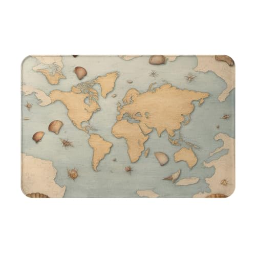 Ultradünne Fußmatte mit Muschelmotiv, perfekt für Haustür, Hintertür, Terrasse und Eingangsbereich von BGSHJVF