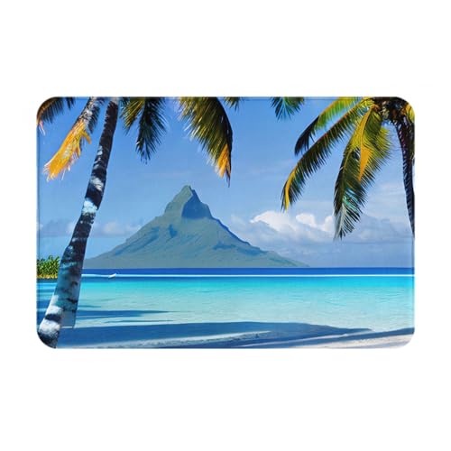 Ultradünne Fußmatte mit Tahiti-Stränden, perfekt für Haustür, Hintertür, Terrasse und Eingangsbereich von BGSHJVF