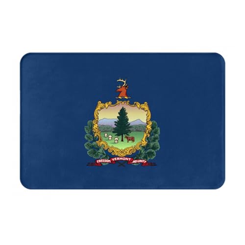 Ultradünne Fußmatte mit Vermont Staatsflagge, perfekt für Haustür, Hintertür, Terrasse und Eingangsbereich von BGSHJVF