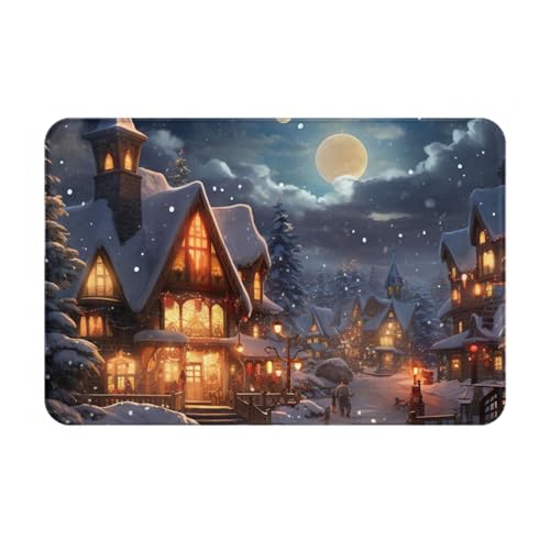 Ultradünne Fußmatte mit Weihnachtsdruck, perfekt für Haustür, Hintertür, Terrasse und Eingangsbereich von BGSHJVF