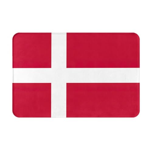 Ultradünne Fußmatte mit dänischer Flagge, perfekt für Haustür, Hintertür, Terrasse und Eingangsbereich von BGSHJVF