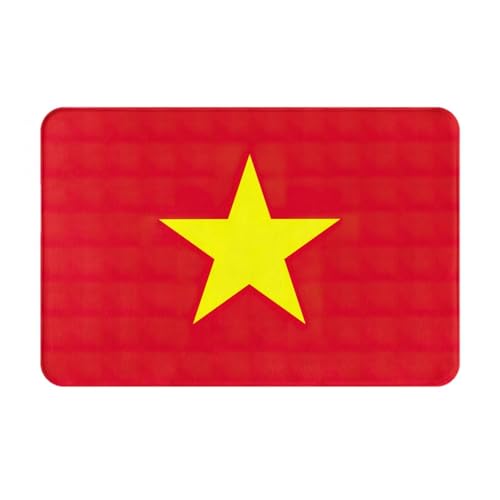 Ultradünne Fußmatte mit vietnamesischer Flagge, perfekt für Haustür, Hintertür, Terrasse und Eingangsbereich von BGSHJVF