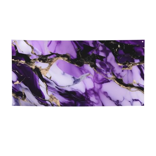 Violetter Marmor-Druck, für alle Jahreszeiten, für drinnen und draußen, faltbar, Party-Banner, lebendig, reißfest Violetter Marmor-Druck, für alle Jahreszeiten, für drinnen und draußen, faltbar, Party-Banner, lebendig, reißfest von BGSHJVF