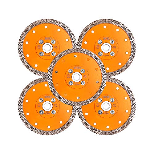 BGTEC 5 Stücke 125MM X Mesh Turbo Diamantklinge Schneidscheibe für mit Flansch M14 Fliesen Keramik Porzellan Marmor BGTEC 5 Stücke 125MM X Mesh Turbo Diamantklinge Schneidscheibe für mit Flansch M14 Fliesen Keramik Porzellan Marmor von BGTEC