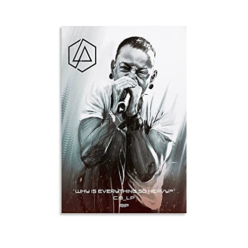 BGTS Chester Bennington Tribute Art Poster dekorative Malerei Leinwand Wandkunst Wohnzimmer Poster Schlafzimmer Malerei 16x24inch(40x60cm) von BGTS