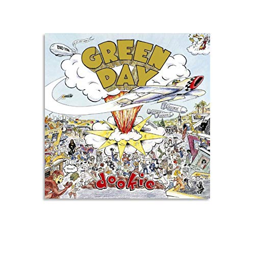 BGTS Green Day Dookie Cover Art Leinwand Kunst Poster und Wandkunst Bilddruck Moderne Familienzimmer Dekor Poster 16x16inch(40x40cm) von BGTS